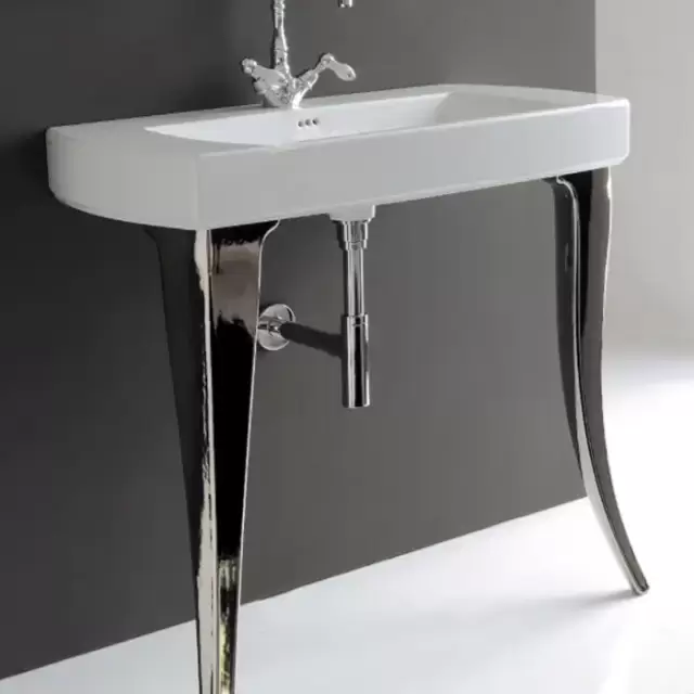 Artceram JAZZ Раковина 91.5х48 см, 1 отв., цвет: серебро