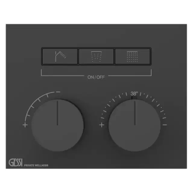 Gessi Hi-Fi Термостат для душа, с включением до 3 источников одновременно, внешняя часть, цвет: black XL