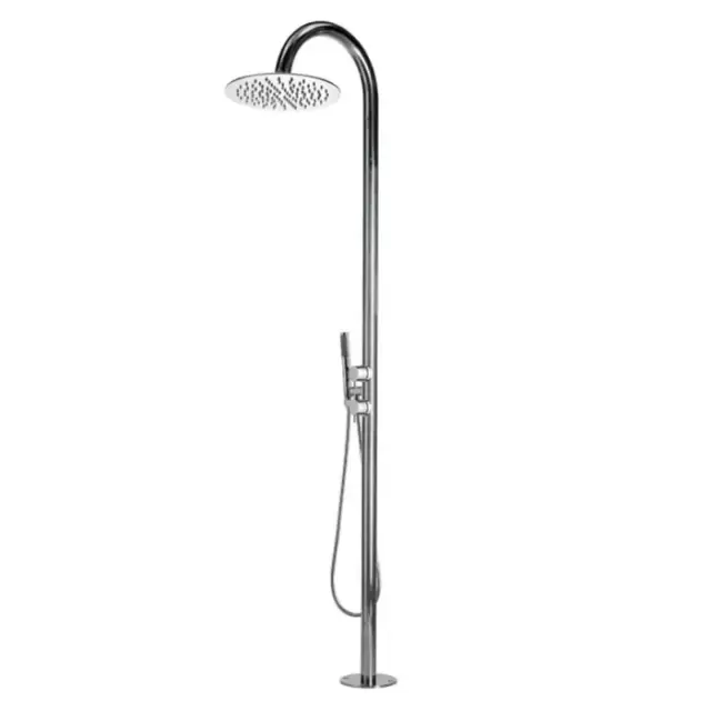 Bossini Tetis Душевая колонна напольная, h2285 мм, верхний душ &Oslash;300 мм, 2 прогрессивных смесителя, цвет: хром