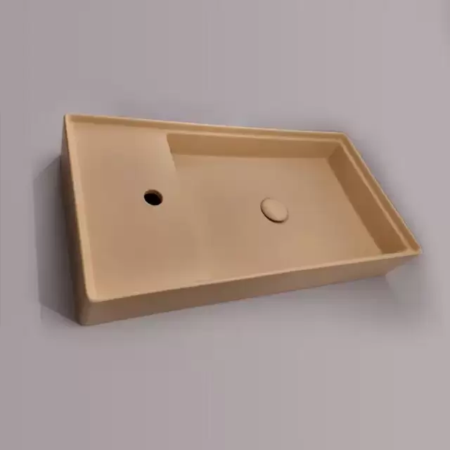 ArtCeram Scalino Раковина накладная,75х38хh11,5см, 1 отв под смеситель, без перелива, цвет: giallo zinco