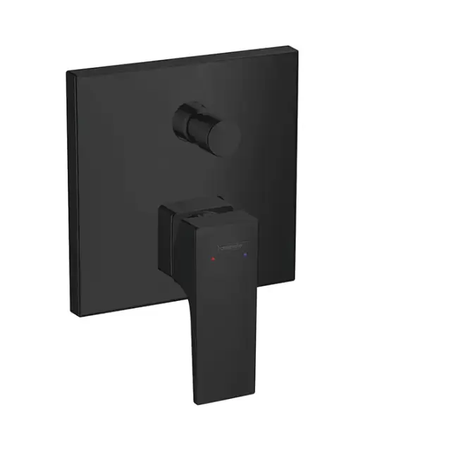 Hansgrohe Metropol Встраиваемый смеситель для ванны с переключателем и обр. клапанами, внешняя часть, цвет: черный матовый