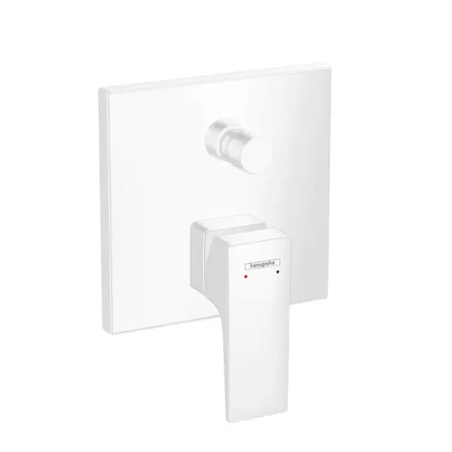 Hansgrohe Metropol Встраиваемый смеситель для ванны с переключателем и обр. клапанами, внешняя часть, цвет: белый матовый