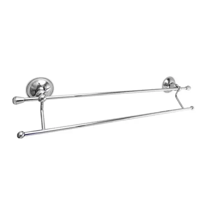 Nicolazzi Cristallo Di Rocca Полотенцедержатель двойной 52 см, подвесной, цвет: хром
