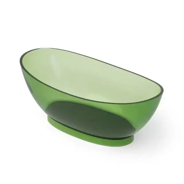 Dea Design Elegant Ванна 155x78x58см., отдельностоящая, Glasstech, прозрачная смола, цвет: Emerald R3
