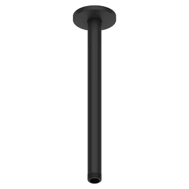 Duravit Душевой кронштейн потолочный круглая накладка, 300 мм/ соединительный патрубок размер DN15, цвет: черный матовый