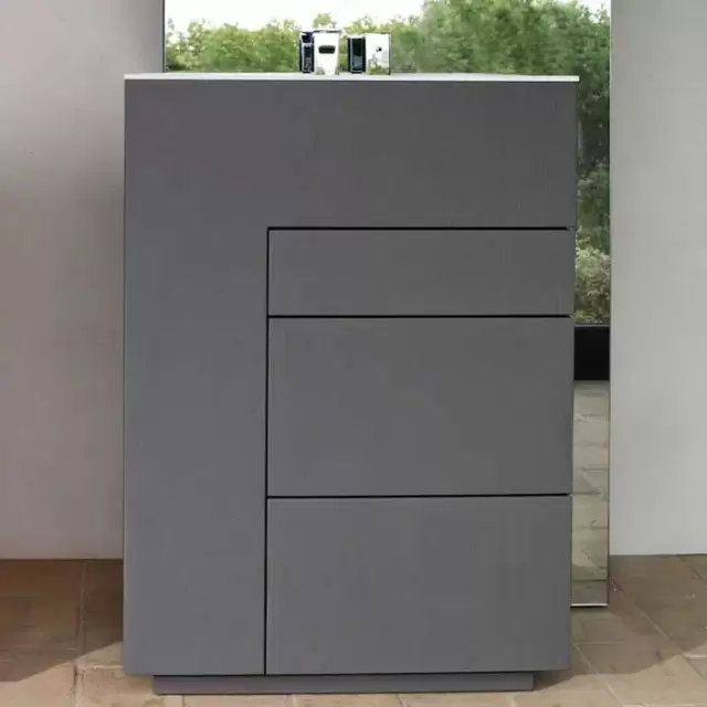 NOORTH milldue edition TOUCH Комплект мебели 64х40х88см, напольный, 3 ящика, слив в пол, раковина Milltek, смеситель H2O, цвет: Argilla матовый