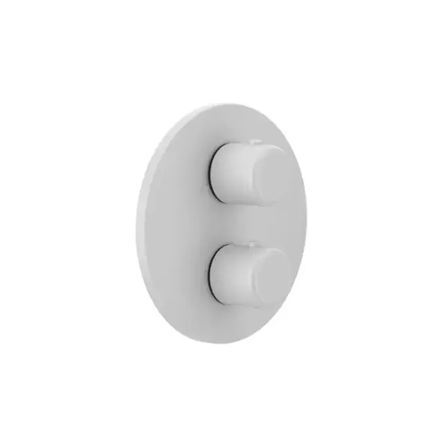 Gessi Goccia Встраиваемый термостат, подключение на 3/4&rdquo;, с переключателем на 3 выхода, внешняя часть, цвет: белый