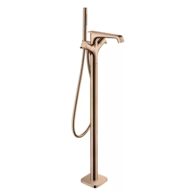 Axor Citterio E Смеситель для ванны, напольный, термостатический, с ручным душем, цвет: полированное красное золото