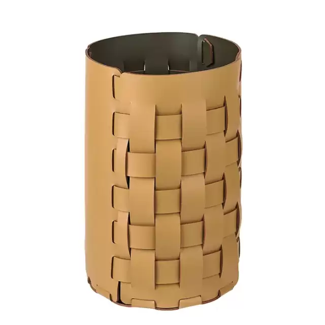 ADJ Корзина для мусора Bottega, D22xH35 см., цвет: горчичный/оливковый