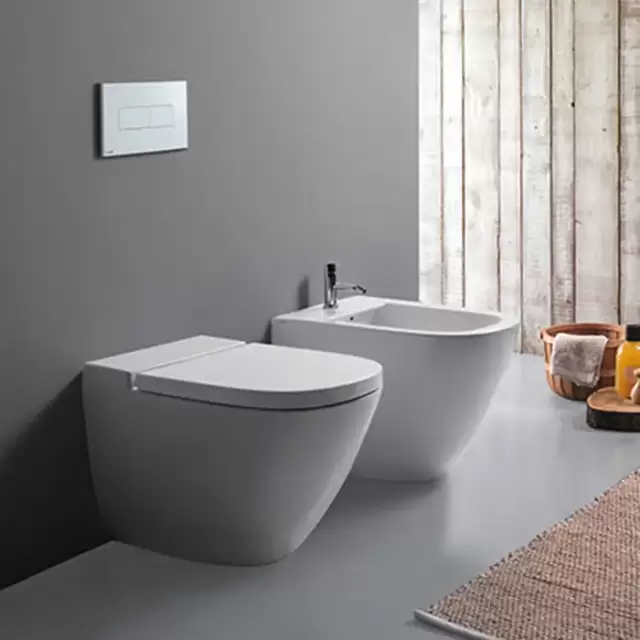 Globo Stockholm Биде напольное пристенное 58х37хh42см, с 1 отв. под смеситель, с креплением, цвет: белый