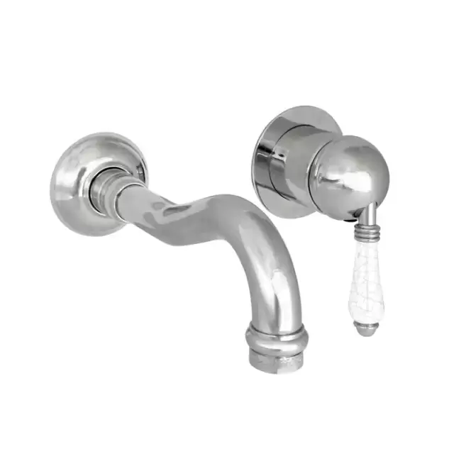 Nicolazzi P.m. Blanc A Cмеситель для умывальника однорычажный, встраиваемый, излив: 175мм, ручки состаренная керамика, цвет: хром