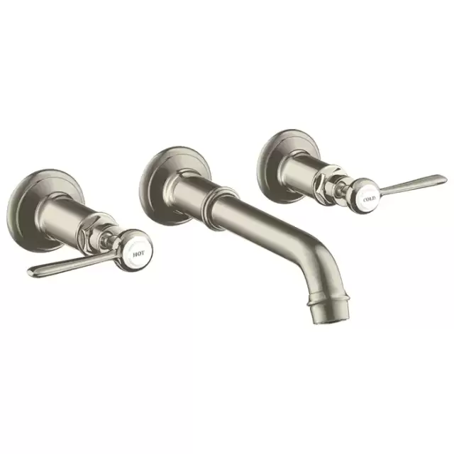Axor Montreux Смеситель для раковины на3 отверстия, с рычаговымирукоятками, СМ, цвет: никель шлифованный