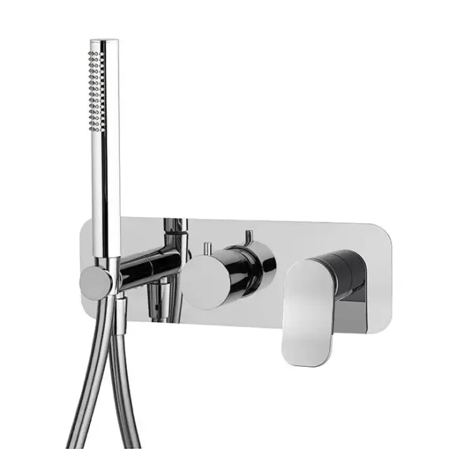 Fima Carlo Frattini Flo Смеситель для душа, встраиваемый, с ручным душем, с переключатем на 2 выхода, цвет: хром