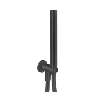 Fantini Milano Душевой набор: вывод воды на 1/2&rdquo;, шланг 150 см, ручная лейка FIT, держатель для лейки, цвет: Matt Gun Metal PVD