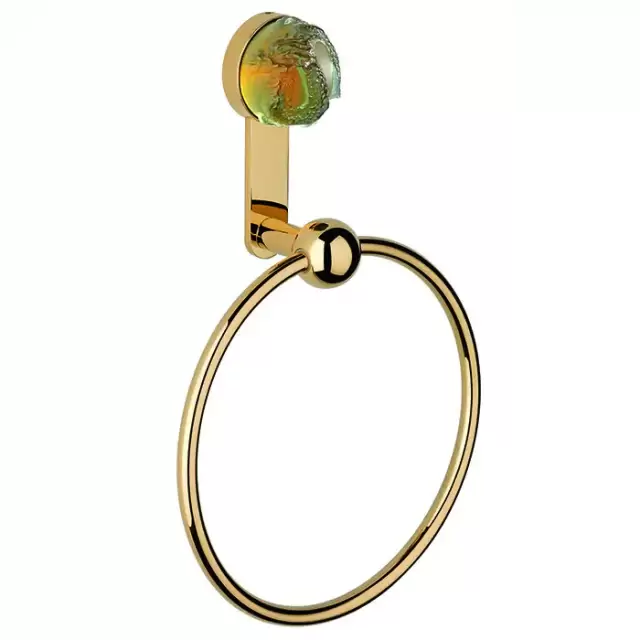 THG Dragon Jade Полотенцедержатель - кольцо, подвесной 18см., цвет: золото