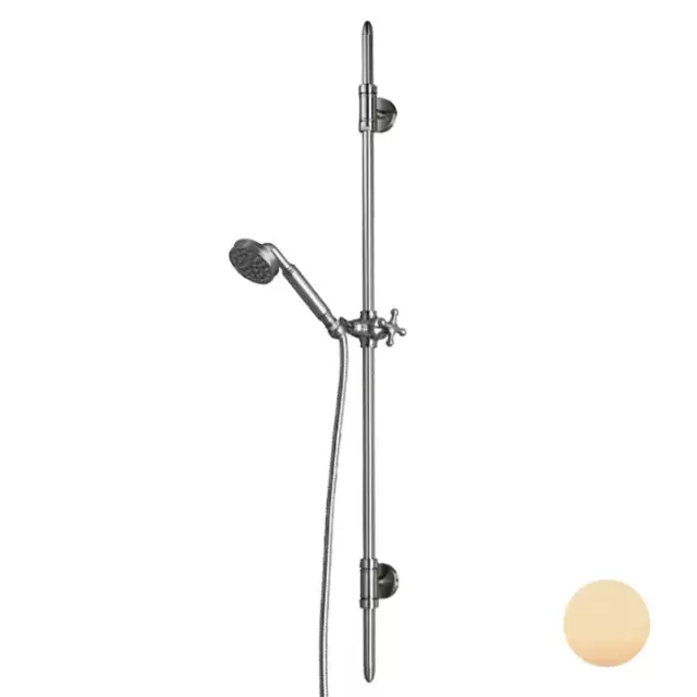 Bossini Liberty Душевой гарнитур с штангой, ручным душем и шлангом, цвет: античная латунь
