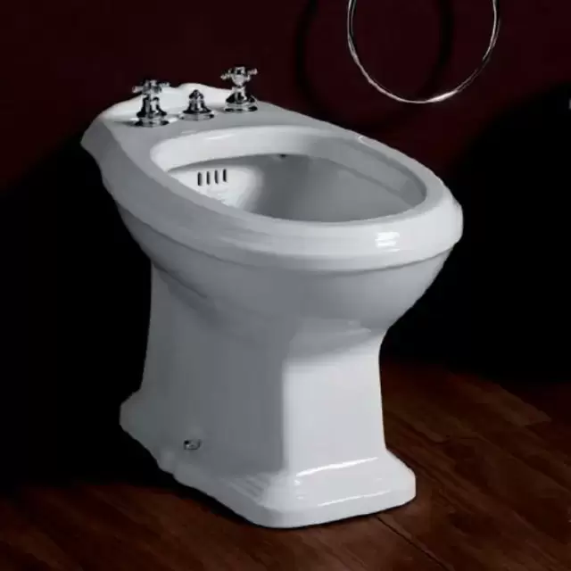 SIMAS Arcade Биде с ободком напольное 36х57см с 3 отв. под смеситель, цвет: белый