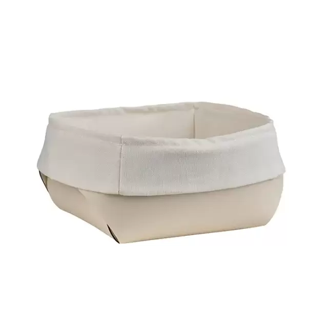ADJ Корзина для хлеба, 15x15xH7 см., цвет: панна котта/белый