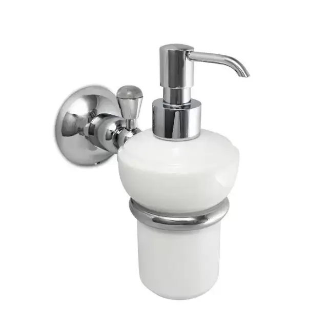 Nicolazzi Cristallo Di Rocca Дозатор для жидкого мыла, подвесной, цвет: белый / хром