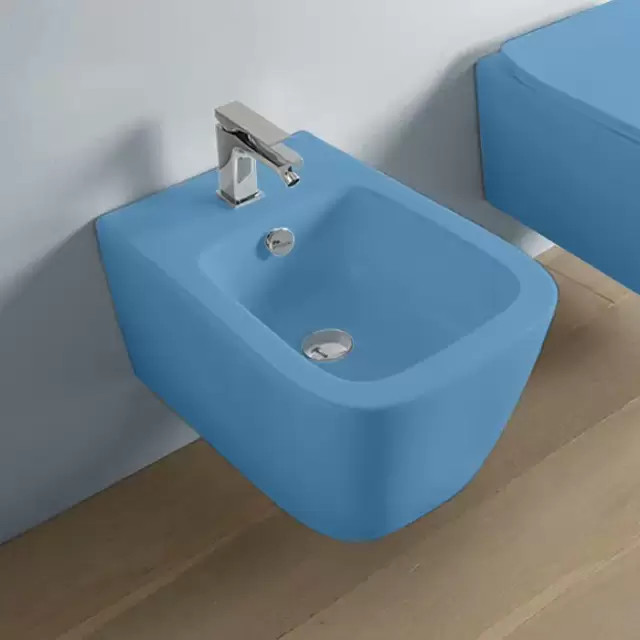 Artceram A16 Биде подвесное 36х52 см, 1 отв., цвет: blu avio