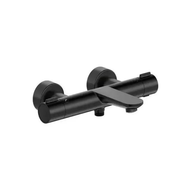 Duravit Wave Смеситель для ванны, настенный, термостатический, цвет: черный матовый