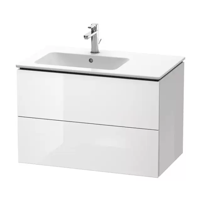 Duravit L-cube Тумба с раковиной, 82х48х55см., подвесная, с 1 отв., с 2 выдвижными ящика, цвет: белый глянец