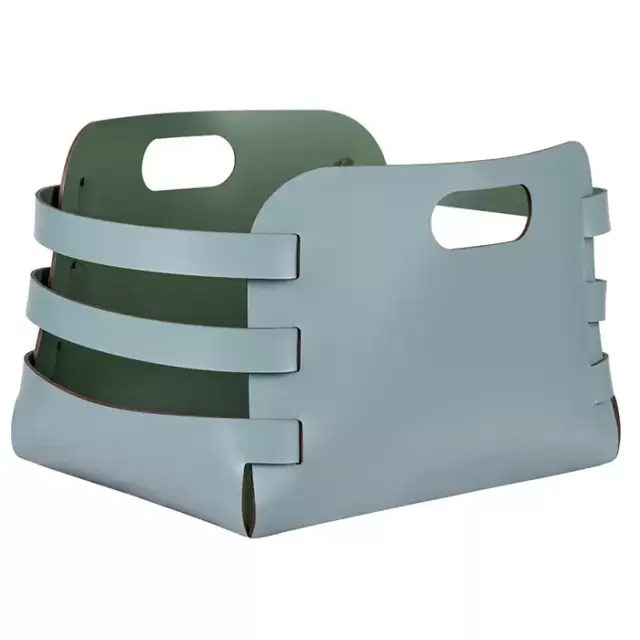 Colombo Adj Корзина Riga 27x36хH25см., настольная, цвет: небесный/эвкалипт