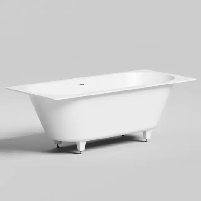 Salini Ornella Axis 180 Kit Встраиваемая ванна 180х80х60см, прямоугольная, материал: S-Stone, донный клапан "Up&Down", слив-перелив, цвет: белый матовый