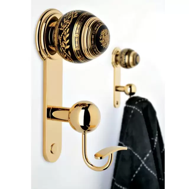 THG Marquise noir décor Or Крючок, декор черный/золото, подвесной, цвет: полированное золото