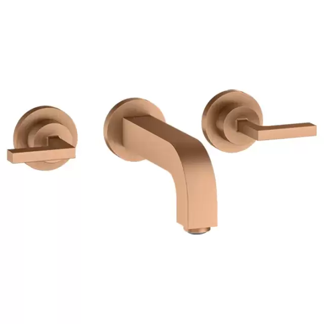Axor Citterio Смеситель для раковины, встраиваемый, излив: 16.2см., ручка: рычаг, цвет: шлифованная бронза
