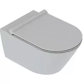 Catalano Zero Унитаз подвесной 55x35см, безободковый, смыв Tornado, покрытие Twinglaze+, цвет: Cemento Satinato