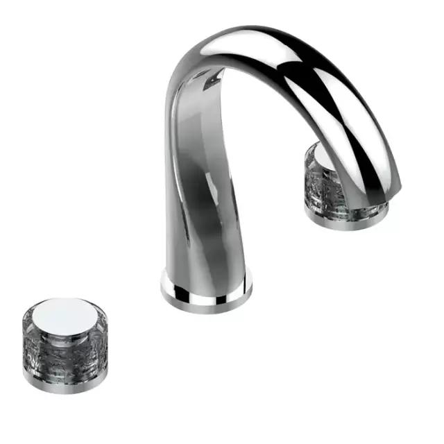 THG Paradise Смеситель для ванны, 3 отв., цвет: хром/хрусталь