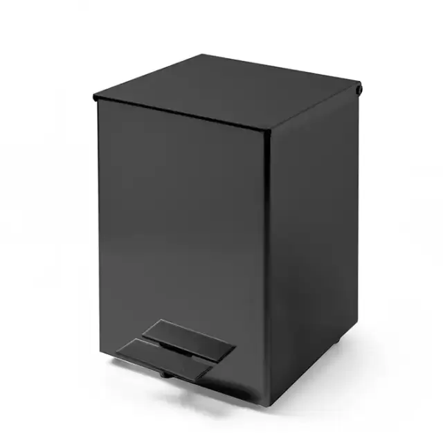 3SC Metal Quadra Ведро 5 л. 18x22xh26 см, с педалью, с крышкой и механизмом softclose, цвет: черный матовый