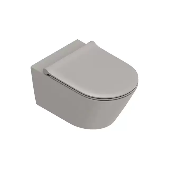 Catalano Zero Унитаз подвесной 55x35см, безободковый, смыв Tornado, покрытие Twinglaze+, цвет: Tortora Satinato