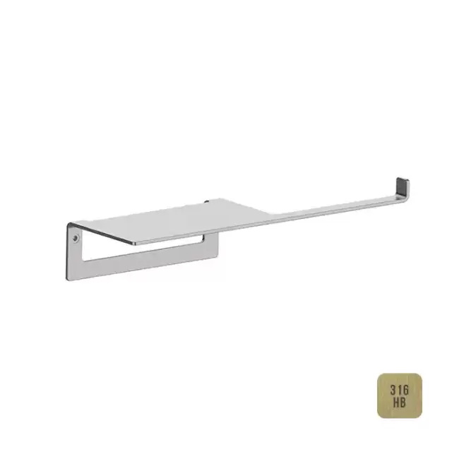 Almar Держатель т/б с полочкой, подвесной, цвет: High Brass PVD