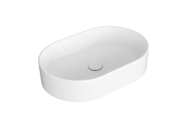 SIMAS Foriu Раковина овальная накладная 60x40x13 см, без отв под смеситель, цвет: белый