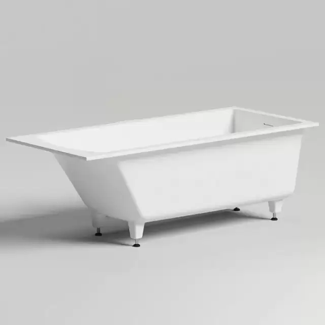 Salini Cascata KIT Ванна встраиваемая, с прямоугольной чашей, 170х75х60см, регулируемые ножки, донный клапан "Up&Down", сифон S-Sense, цвет: белый