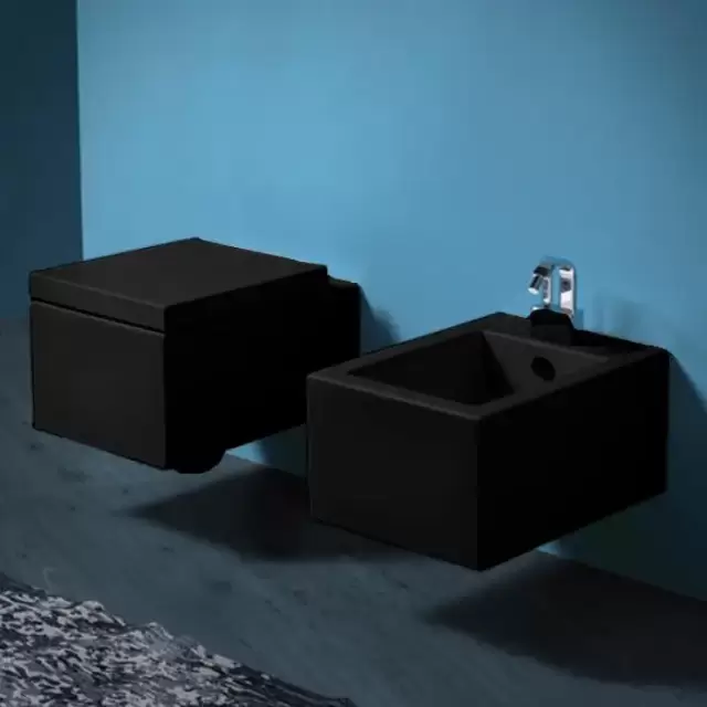 SIMAS Frozen Унитаз подвесной 38х51см, цвет: черный