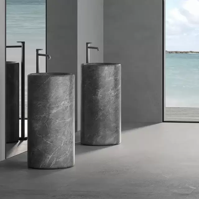 Dea Design Marble Genoa Раковина 40х40х90см., напольная, без отв., мрамор, цвет: Italian Grey