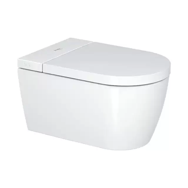 Duravit Starck F Plus Унитаз подвесной, безободковый, с сиденьем Sensowash, с покрытием Hygieneglaze, цвет: белый