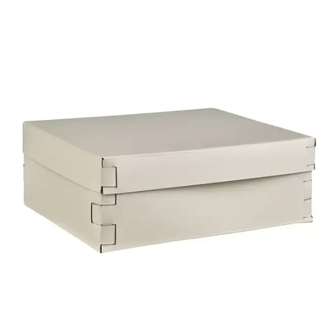 Colombo Adj Коробка Snob 36x30хH13.5см., настольная, цвет: панна котта/белый