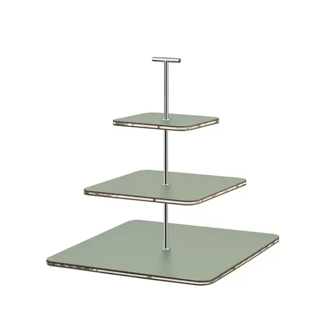 ADJ Сервировочная стойка 30x30xH35см., ручка "Т", цвет: эвкалипт/фурнитура хром