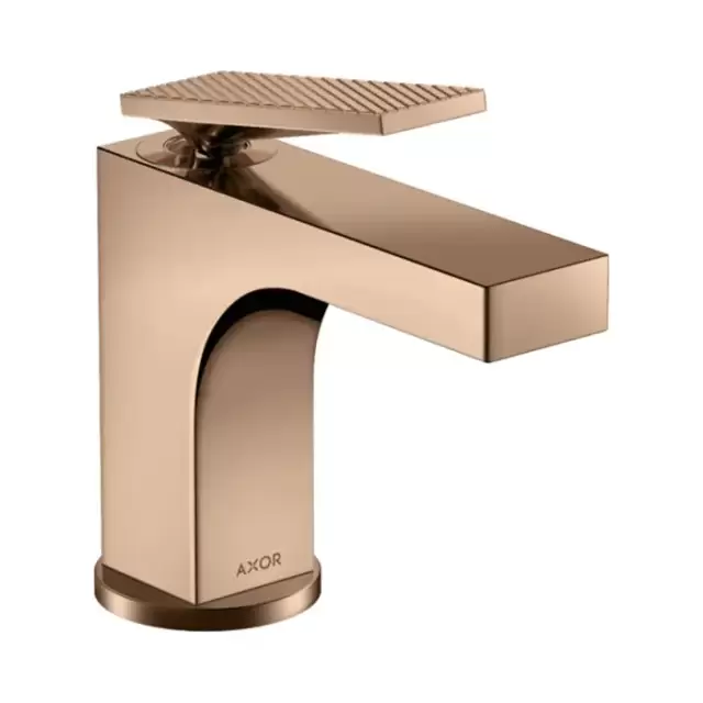 Axor Citterio Смеситель для раковины 90, на 1 отв., с донным клапаном, текстура, цвет: полированное красное золото