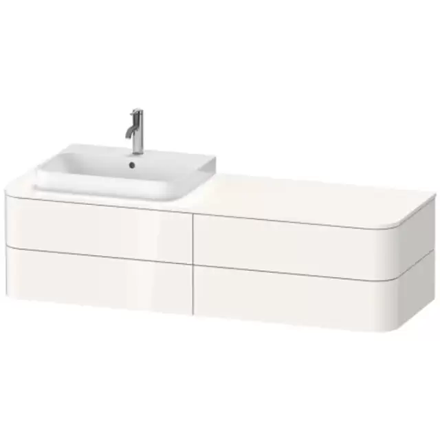 Duravit Happy D.2 Plus Тумба подвесная 160x55х40.8см, с раковиной и 4 ящиками, цвет: белый глянцевый