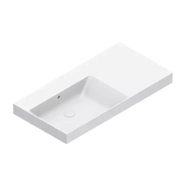 Catalano Zero Раковина 100x50см чаша слева, без отв., цвет: белый глянцевый