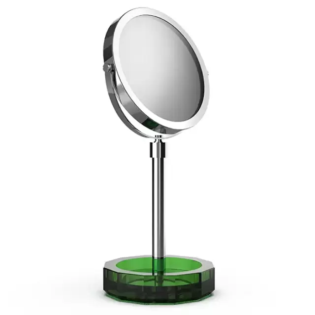 Decor Walther KR KSA Kristall Зеркало косметическое, настольное, цвет: английский зеленый/хром