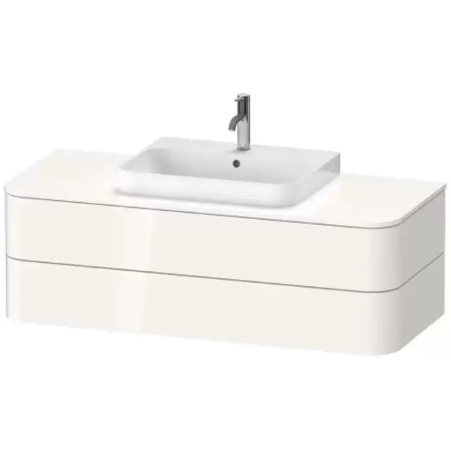 Duravit Happy D.2 Plus Тумба подвесная 130x55х40.8см, с раковиной и 2 ящиками, цвет: белый глянцевый