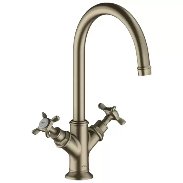 Axor Montreux Смеситель для раковины, двухвентильный, на 1 отв, цвет: никель шлифованный