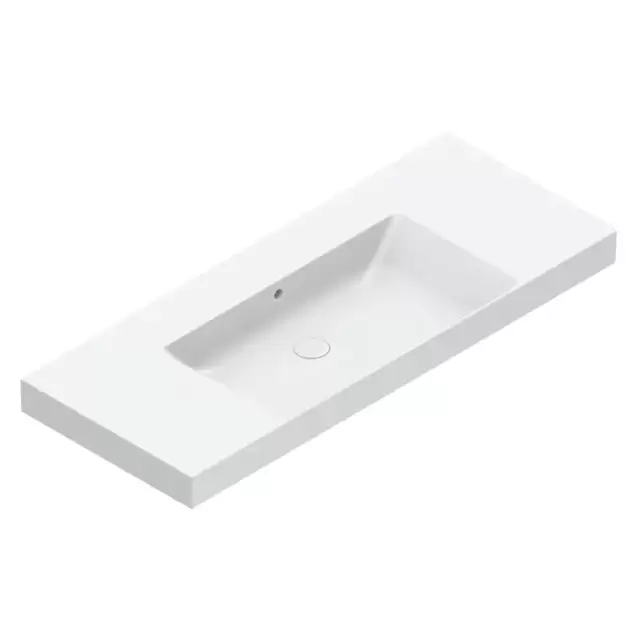 Catalano Zero Раковина 125x50см, без отв., цвет: белый глянцевый