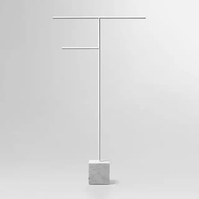 Antonio Lupi Bivio Полотенцедержатель, напольный, база из мрамора Carrara satinato, цвет: Bianco opaco